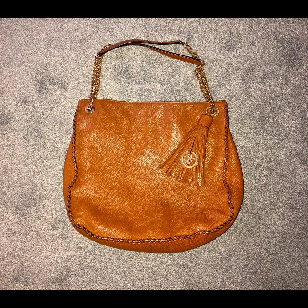 Michael Kors Shoulder Bag Purse Cognac Leather Satchel